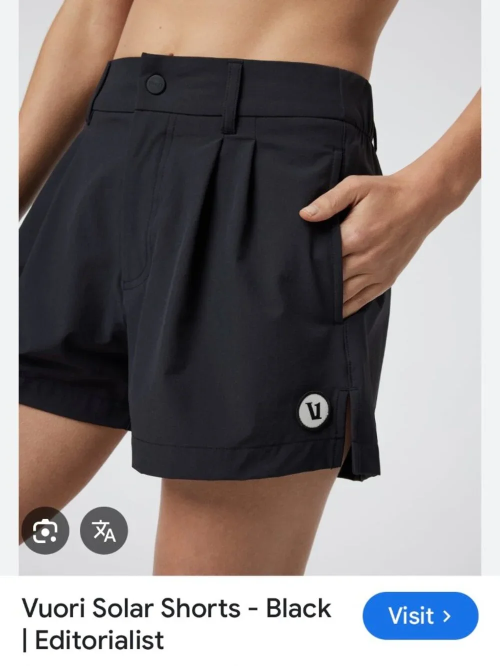 Vuori Black Solar Shorts/ NWT/ MED - Picture 1 of 8